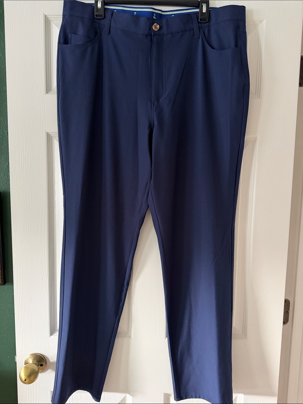 Tailorbyrd Men's Dark Blue Performance Dress Pants